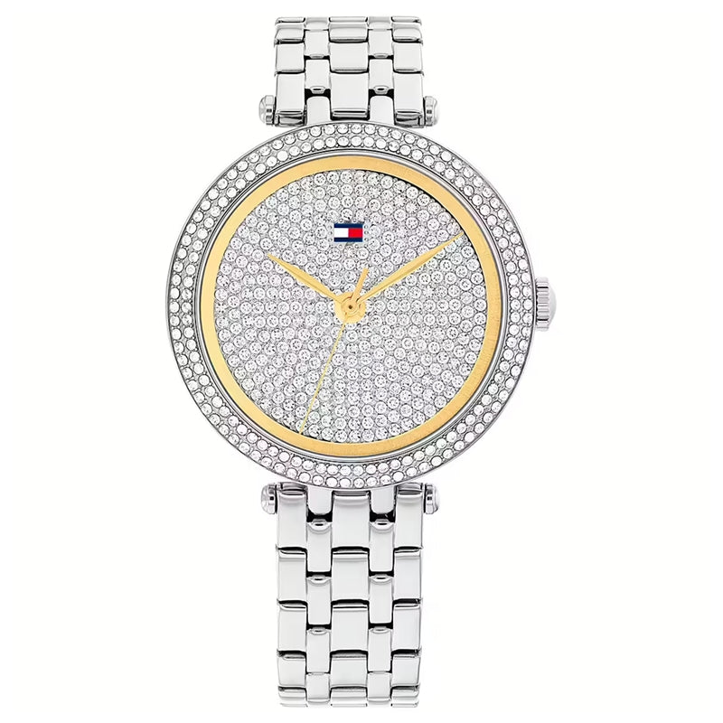 Tommy Hilfiger Crystal-Embellished Two-Tone Watch