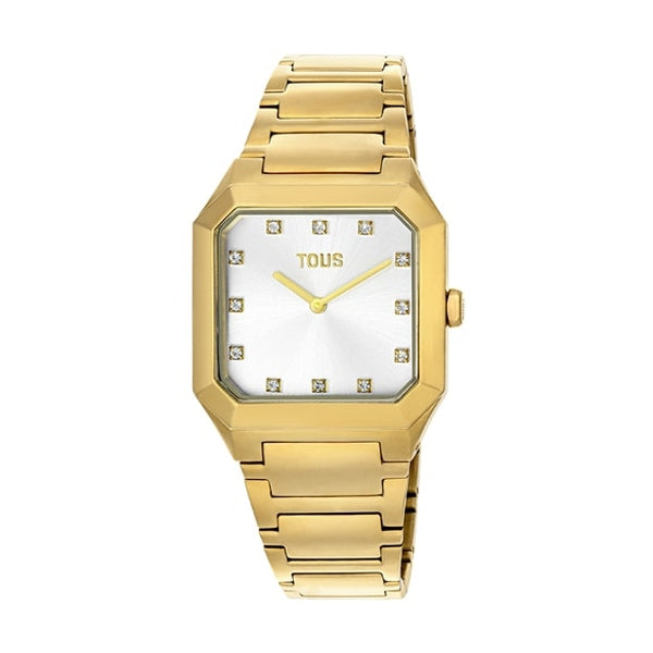 TOUS Gold-Tone Crystal Analog Watch