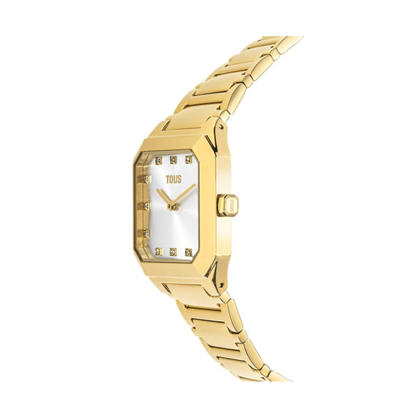 TOUS Gold-Tone Crystal Analog Watch