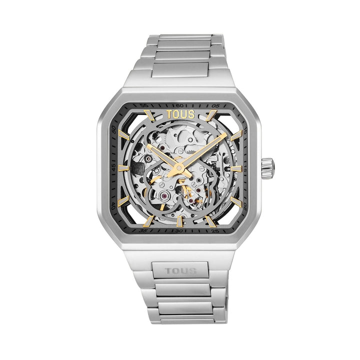 Timeless Precision in Silver and Gold Accents