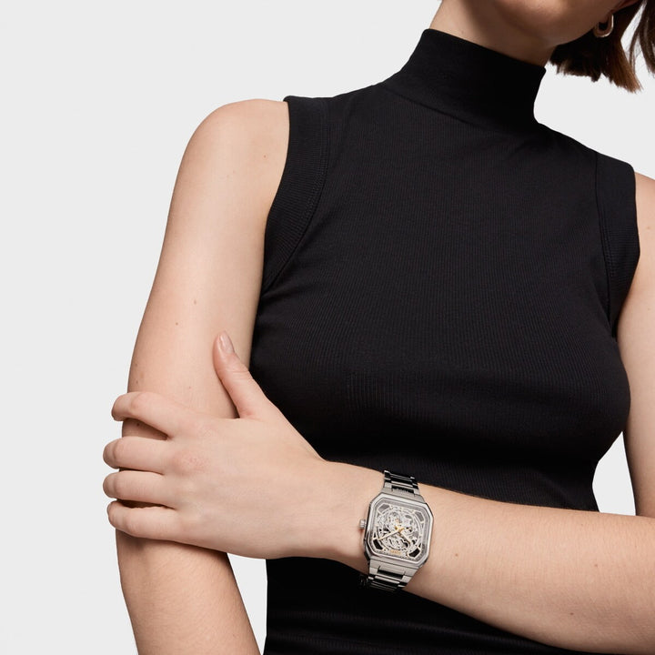 Timeless Precision in Silver and Gold Accents