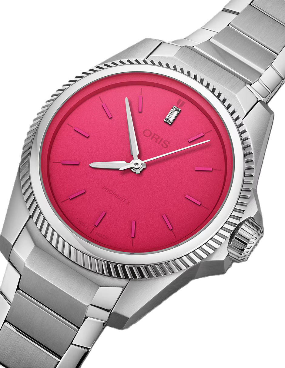 ProPilot X Silver Elegance with Pink Dial