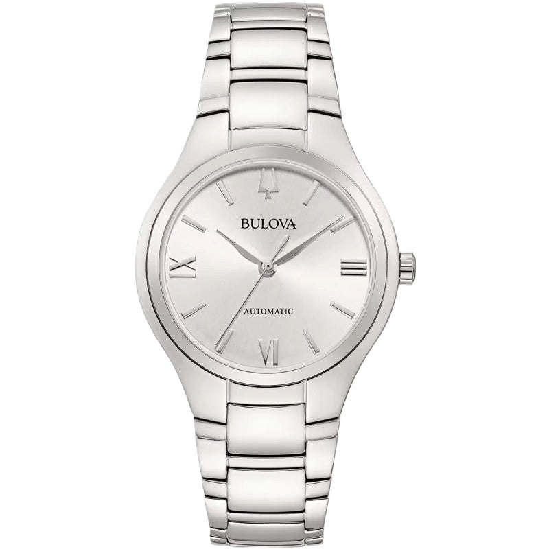 Bulova Silver Stainless Steel Automatic Watch