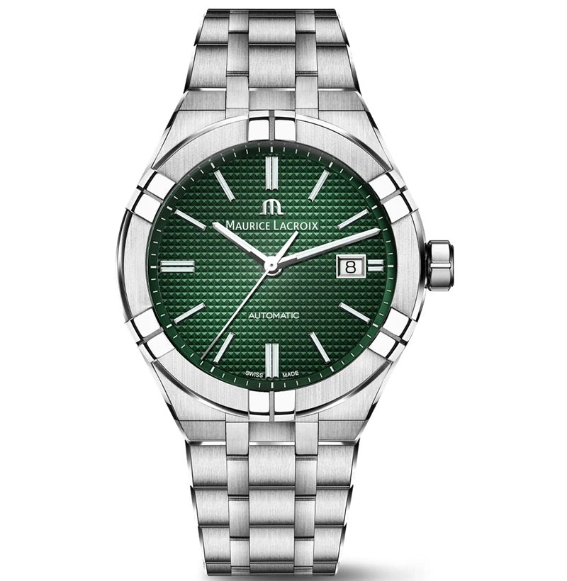 Maurice Lacroix Silver-Green Automatic Watch