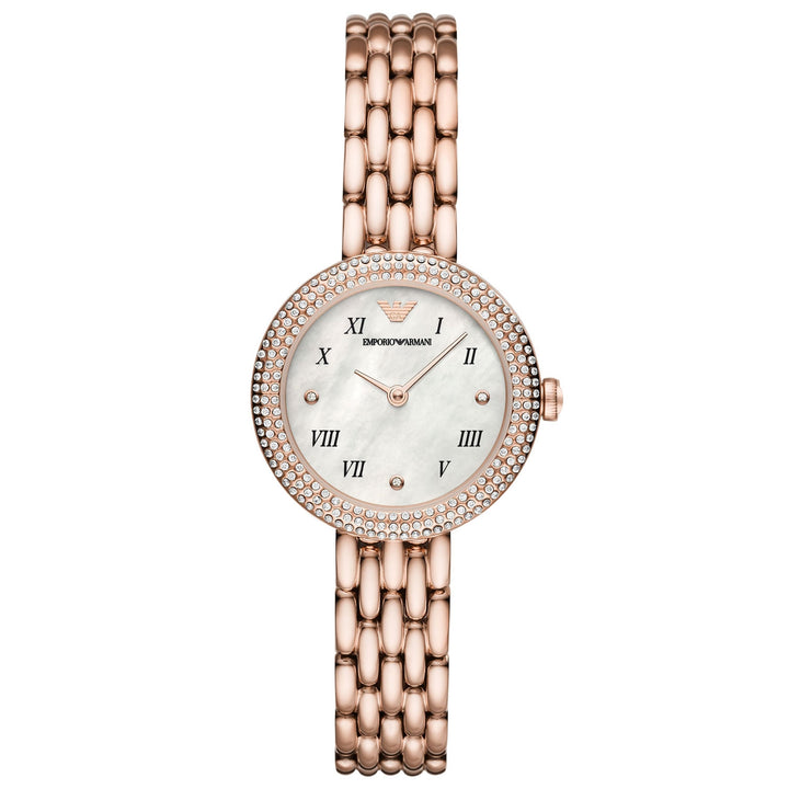 Emporio Armani Rose Gold Crystal Watch