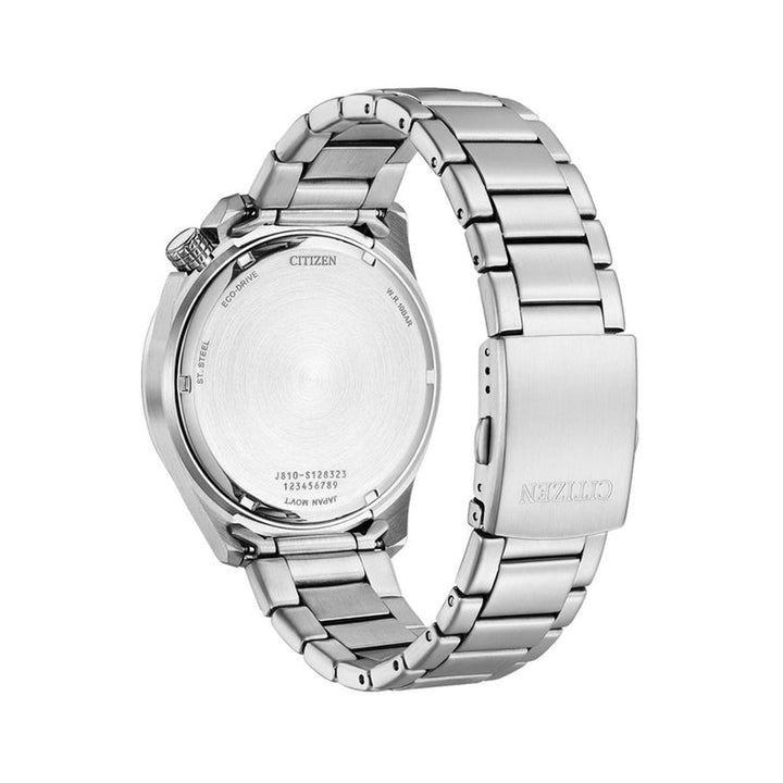 Precision Rotating Bezel Chronograph in Silver and Blue