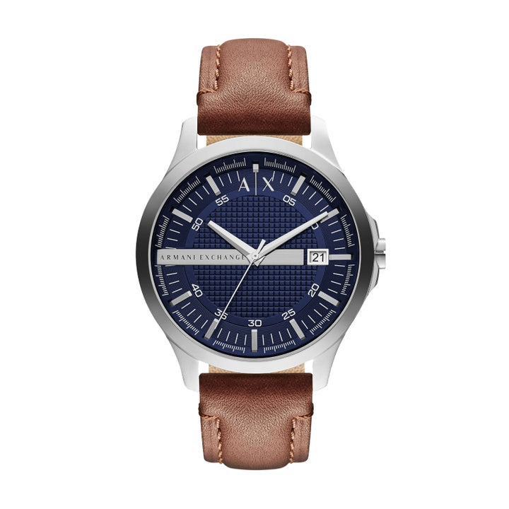 Armani Exchange Brown Leather Analog Watch