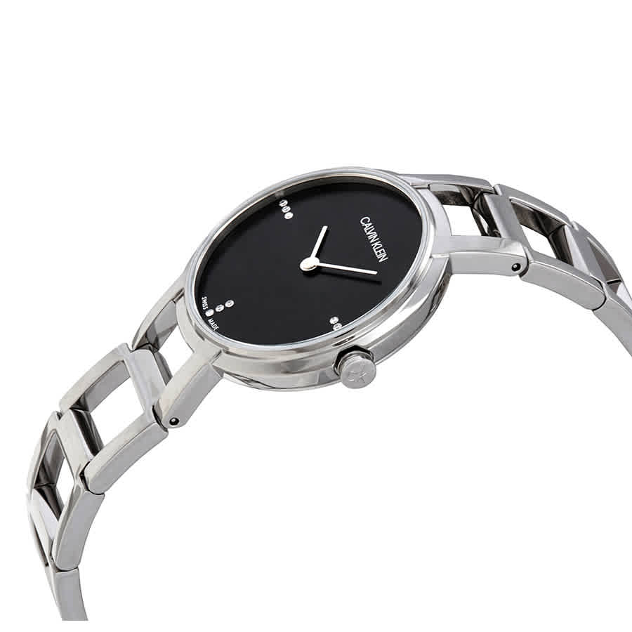 Calvin Klein Silver & Black Analog Watch