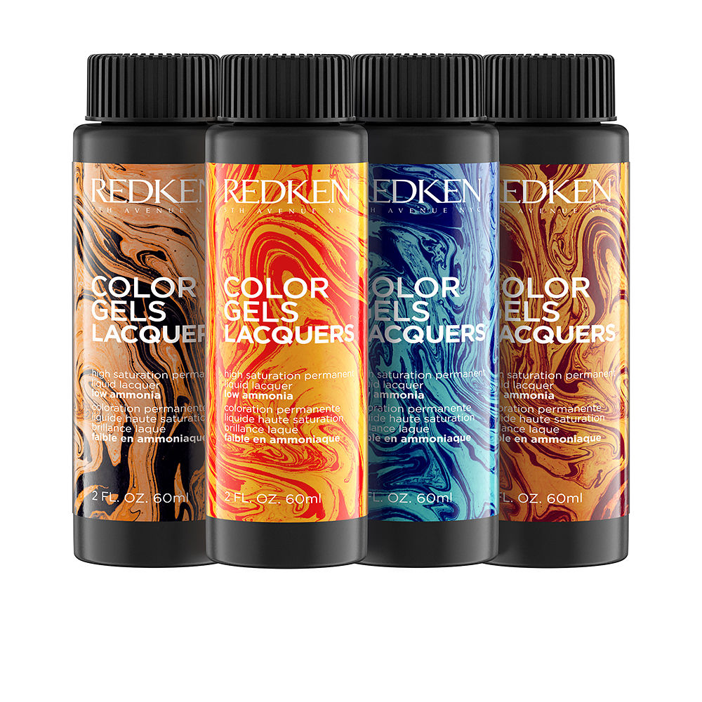 Three 60 ml liquid lacquer bottles of low‑ammonia permanent hair colour, shade 6NW Brandy