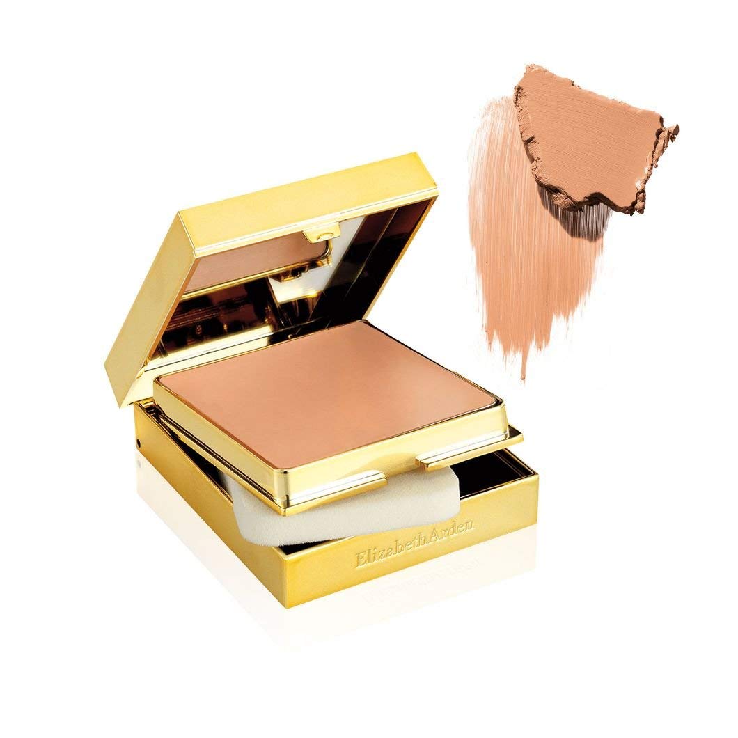 Cream compact foundation in bronzed beige with mirror and sponge, 23 g