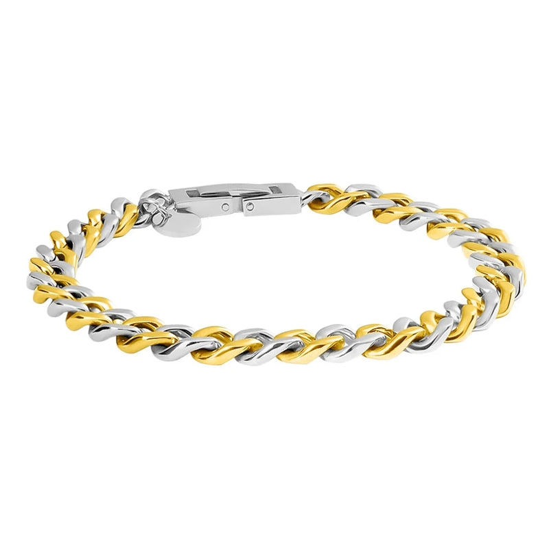 Two-Tone Classic Chain Bracelet in Silver and Gold