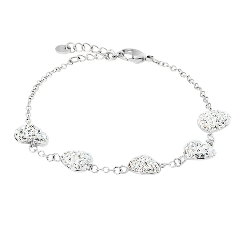 Radiant Silver Crystal Elegance Bracelet