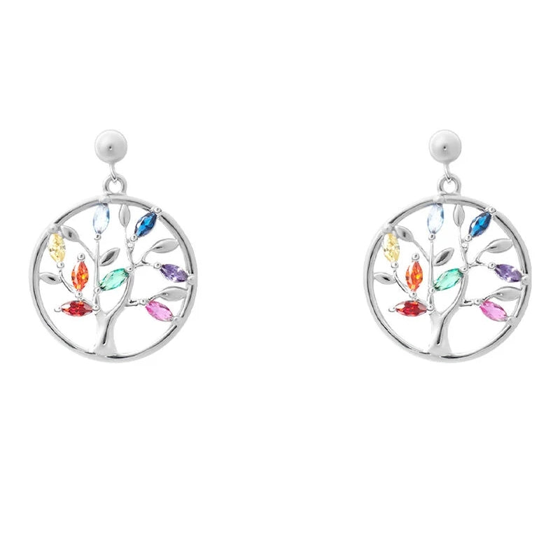 Prismatic Elegance Multicolor Dangle Earrings