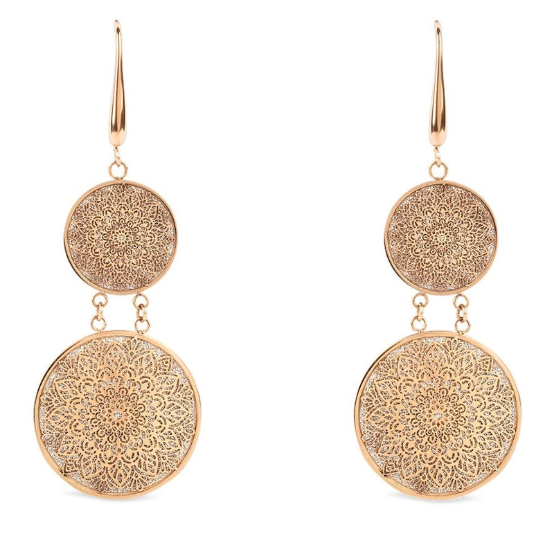 Elegant Rose Gold Dangle Earrings with Timeless Grace