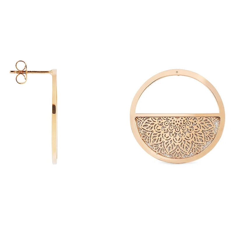 Radiant Rose Gold Studs with Modern Elegance