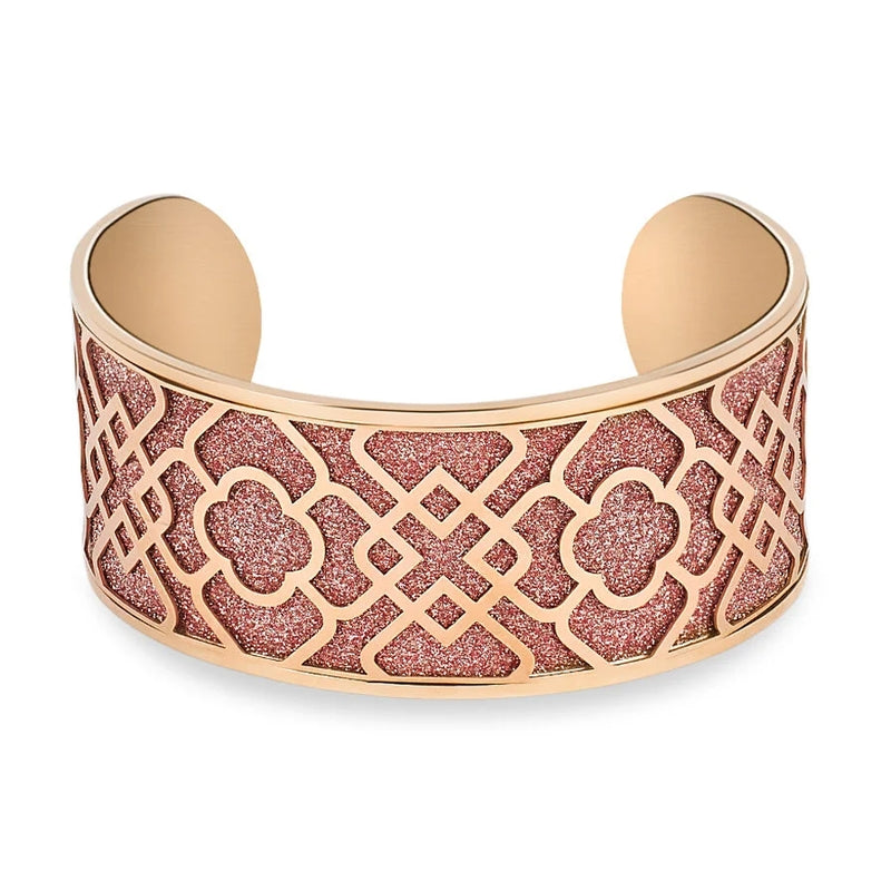 Radiant Rose Gold Glitter Cuff