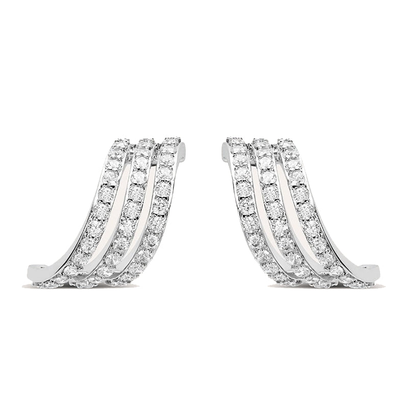 Radiant Diamond Hoop Elegance
