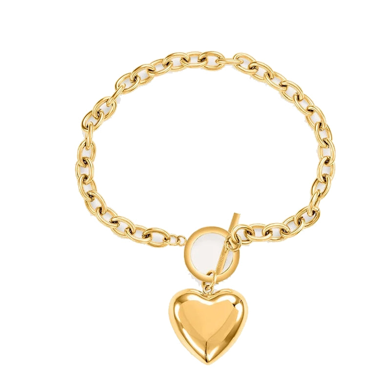 Timeless Gold Charm Bracelet with Classic Elegance