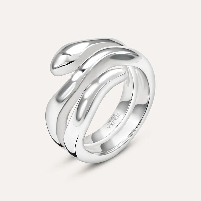 Sleek Modern Sterling Silver Band