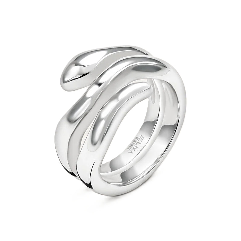 Sleek Modern Sterling Silver Band