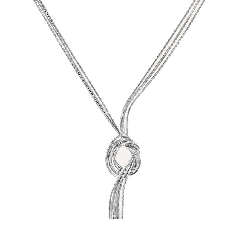 Sleek Silver Minimalist Necklace with Modern Edge