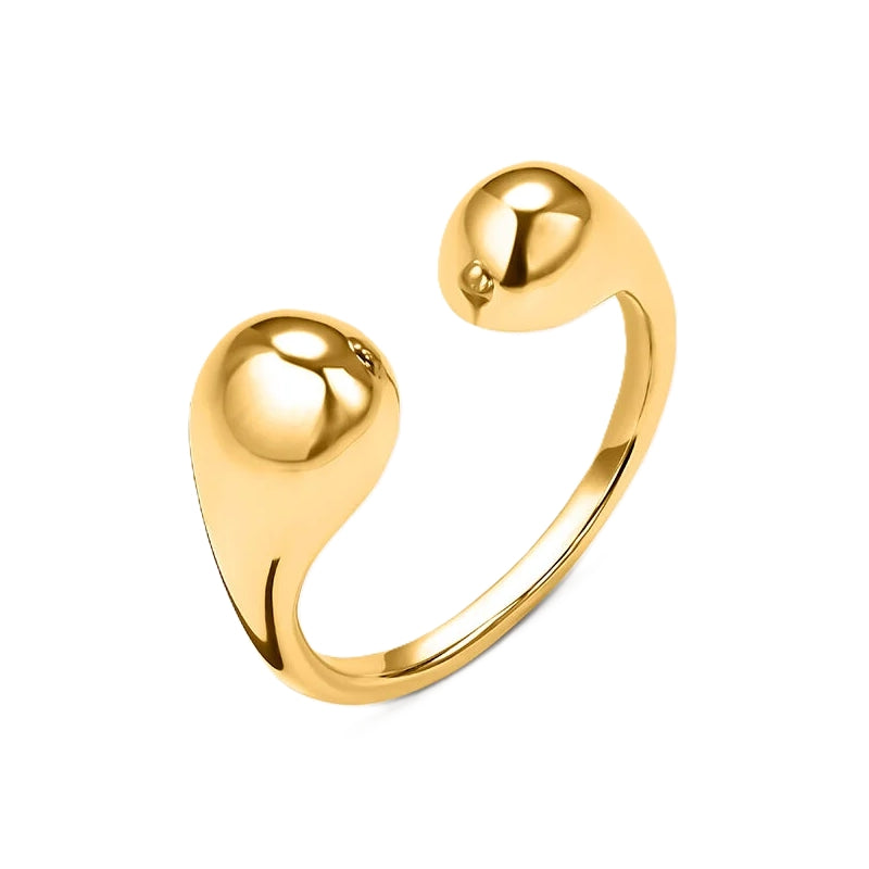 Sleek Polished Gold Open Band Ring