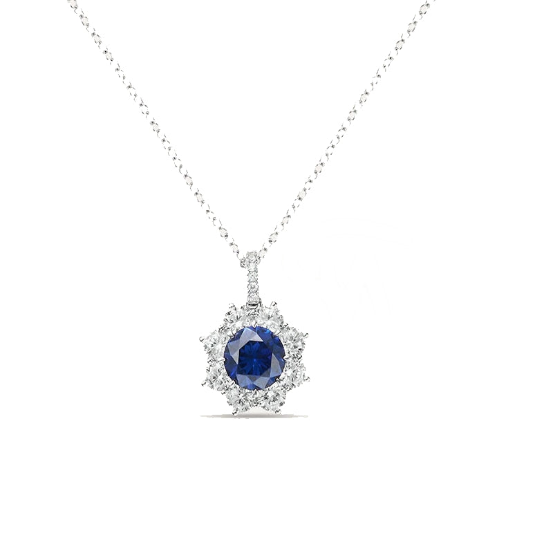 Timeless Sapphire Elegance Pendant