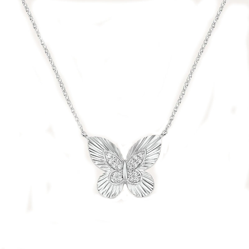 Radiant Crystal-Embellished Silver Pendant Necklace
