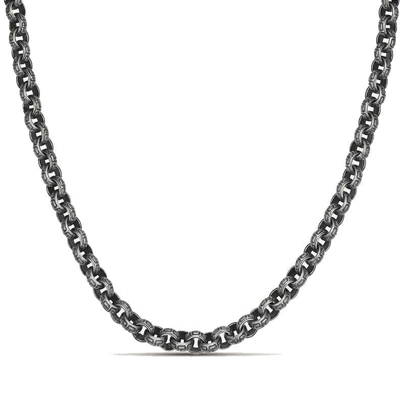 Sleek Modern Stainless Steel Chain Necklace