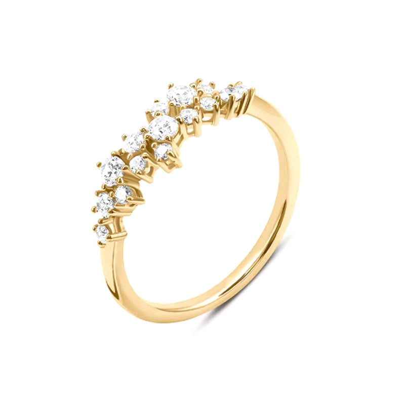 Radiant Diamond Eternity Band in Yellow Gold