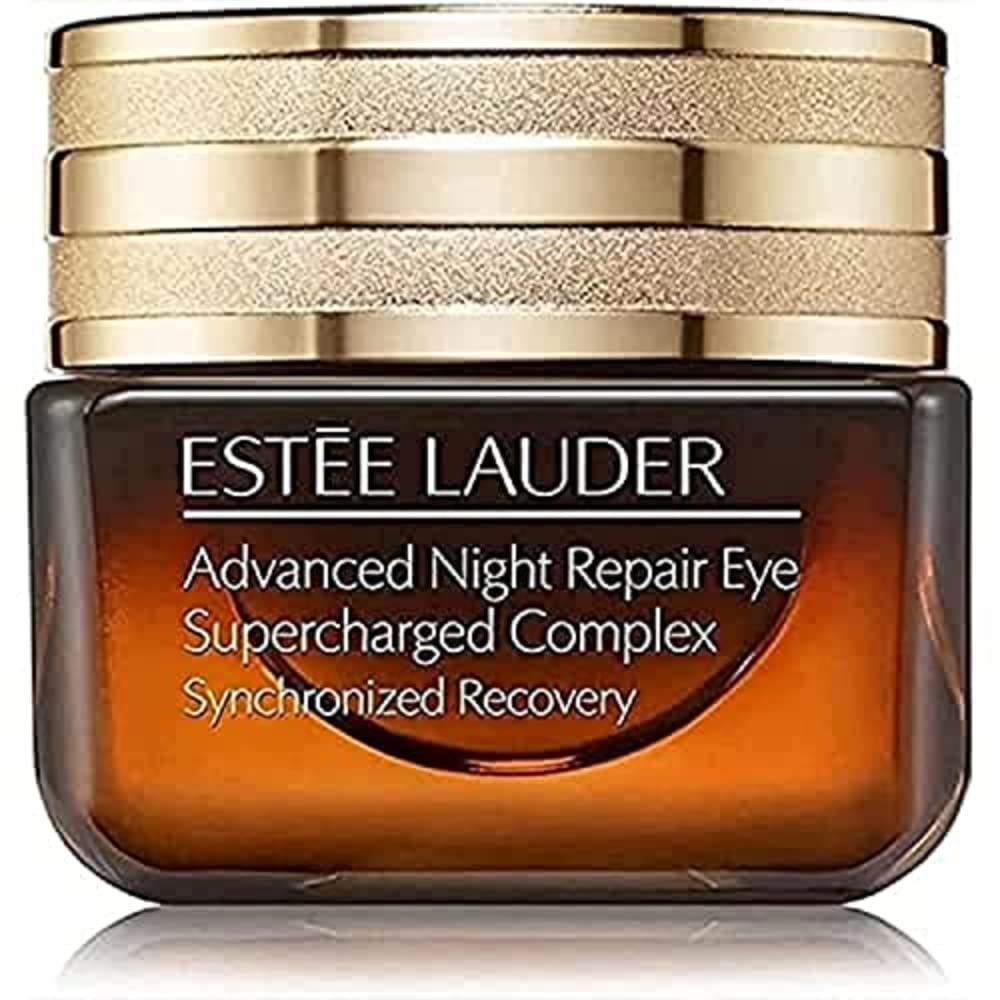 15 ml glass jar of light gel‑cream eye treatment, clinical packaging, 15 ml