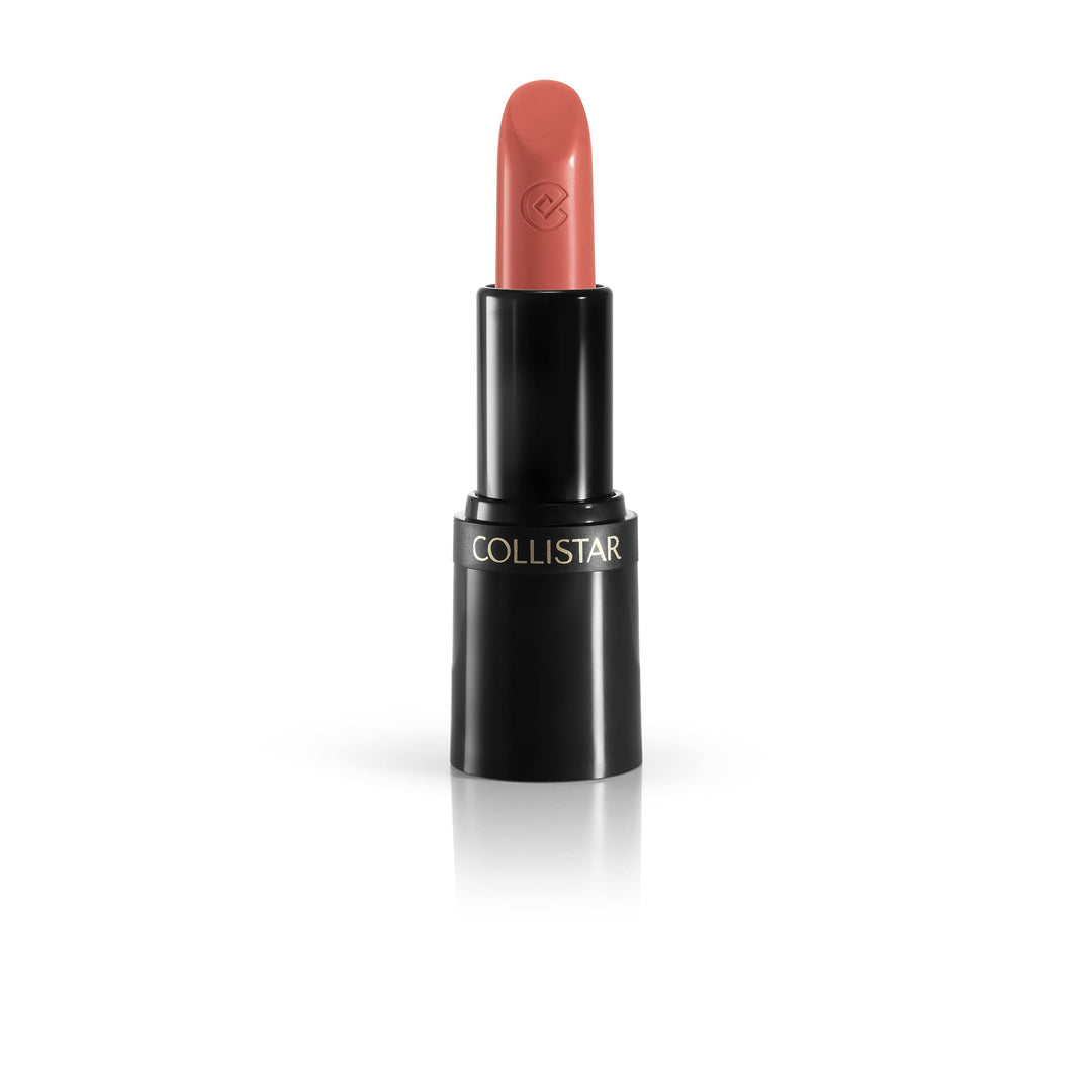 Black recyclable tube lipstick, rosy pink shade, creamy glossy finish, 3.5 g, Unisex