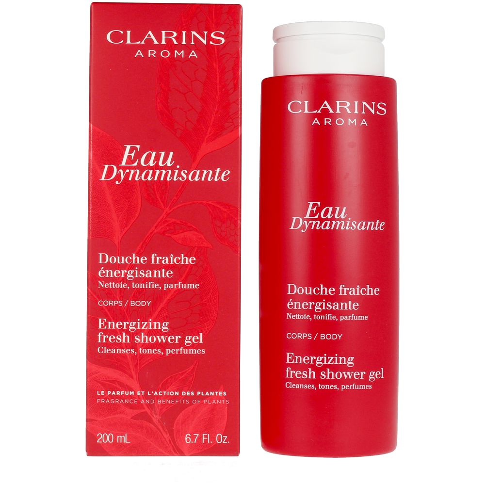 Clear citrus‑scented shower gel bottle, 200 ml, Unisex