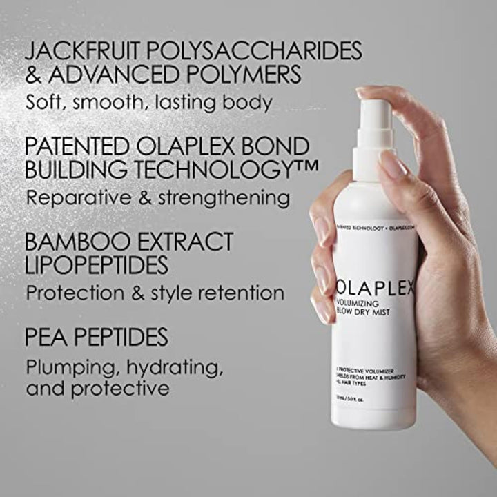 150 ml volumising blow-dry mist in spray bottle, lightweight heat protectant