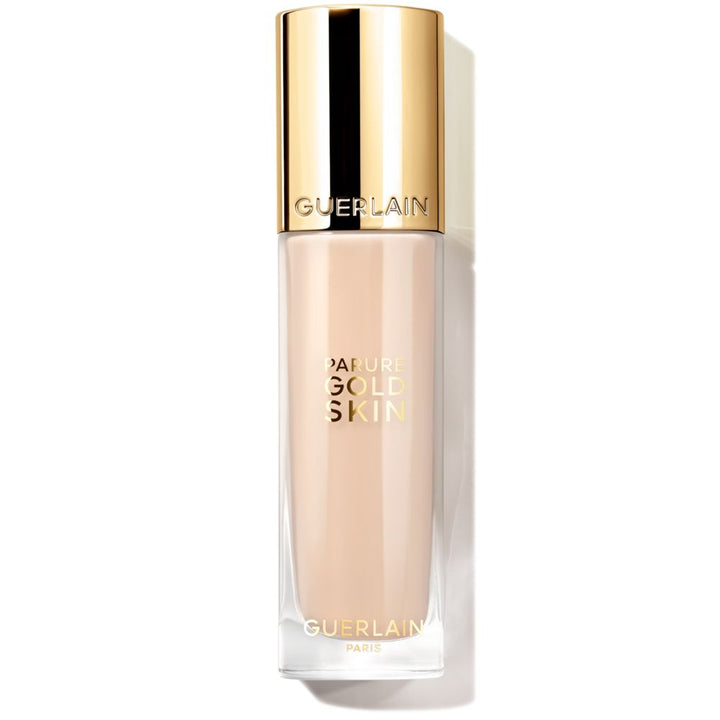 35 ml glass bottle of fluid foundation with pump, neutral beige shade