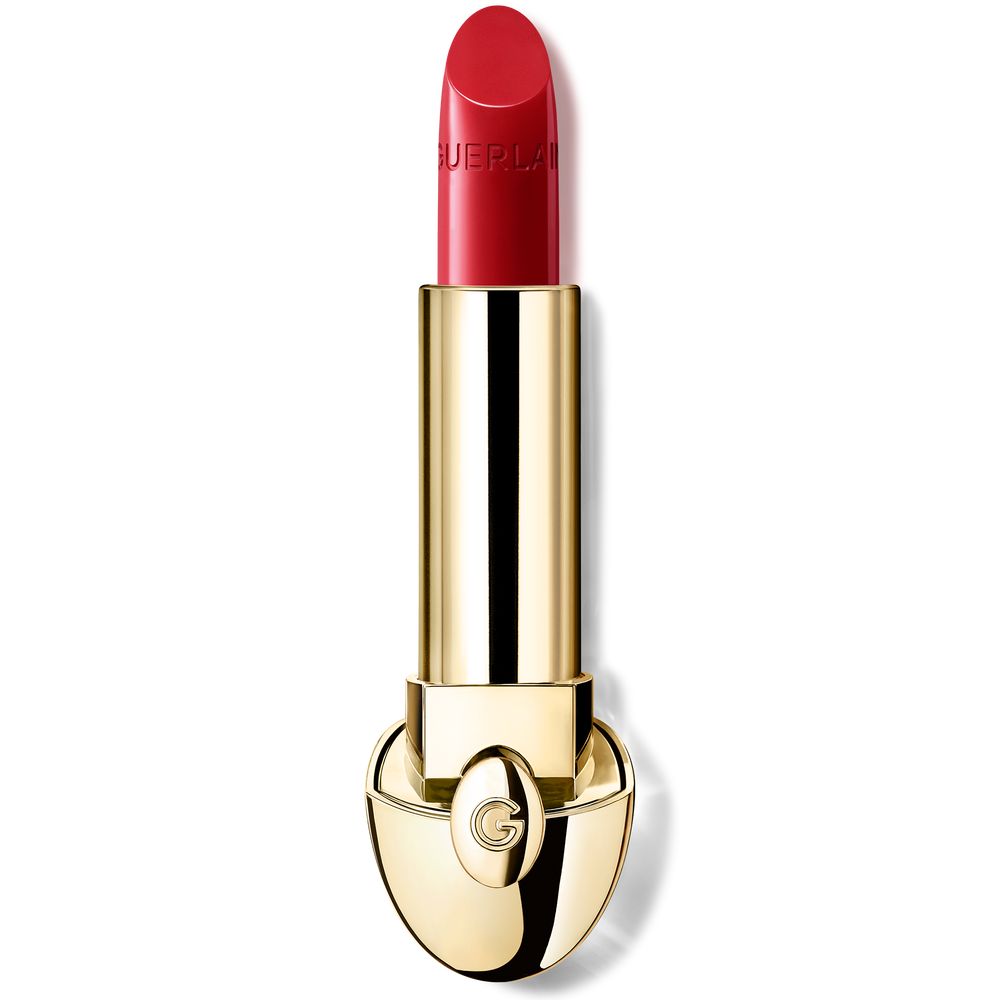 Satin lily‑infused refillable lipstick in slim gold case, 3.5 g, Unisex
