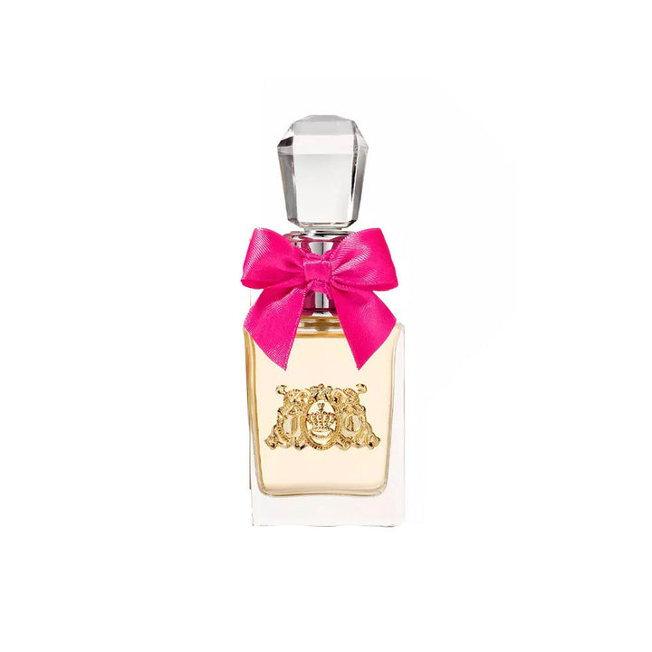 30 ml glass perfume bottle with ribbon; floral‑fruity fragrance for Women