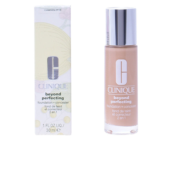 30 ml pump bottle of light-cream hybrid foundation and concealer, shade 11-honey