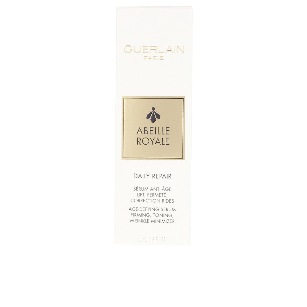 50 ml pump serum bottle with pale amber gel-cream, honey and royal jelly ingredients