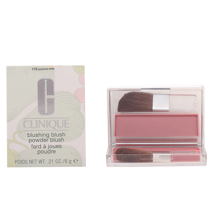 Compact pressed powder blush in 110 Precious Posy with angled brush included