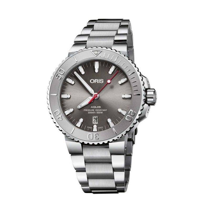 Oris Aquis Diver's Watch in Silver & Grey