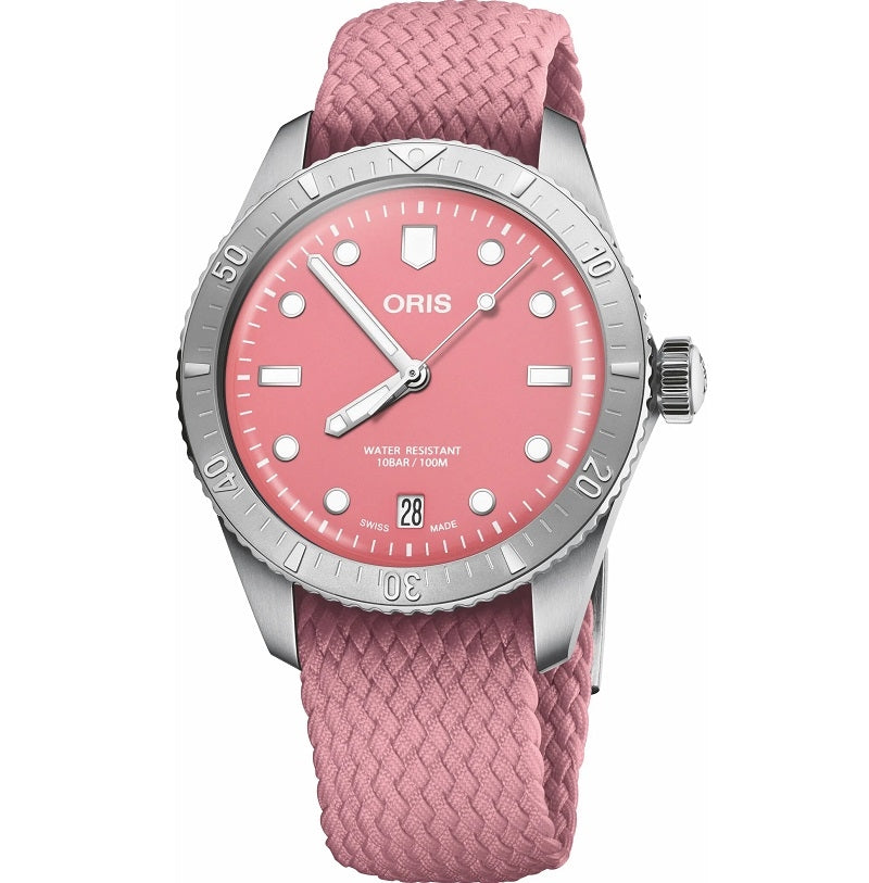 Oris Pink & Silver Diver’s Watch
