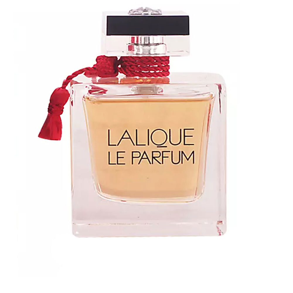 Clear cubic crystal perfume bottle with red tassel, 100 ml, Oriental vanilla scent