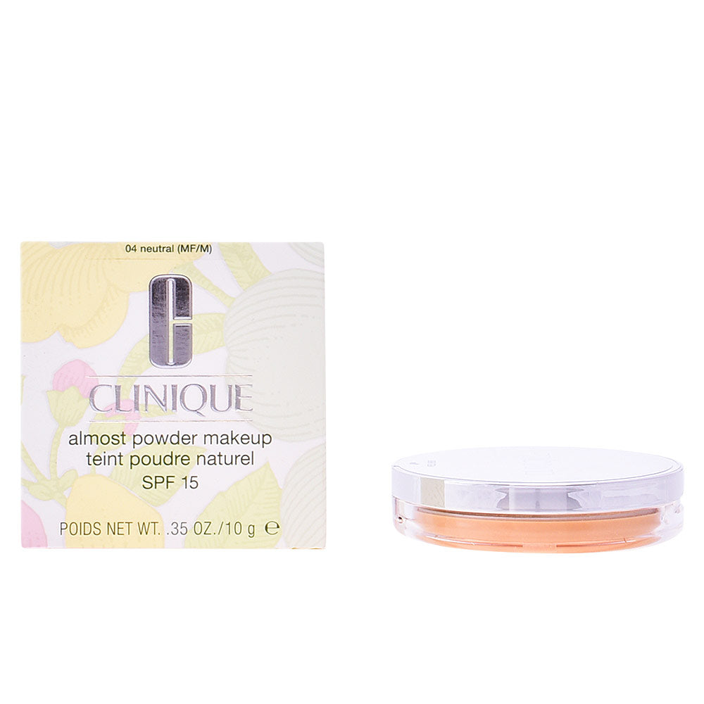 Compact Clinique Almost Powder Makeup with mini brush and neutral powder shade