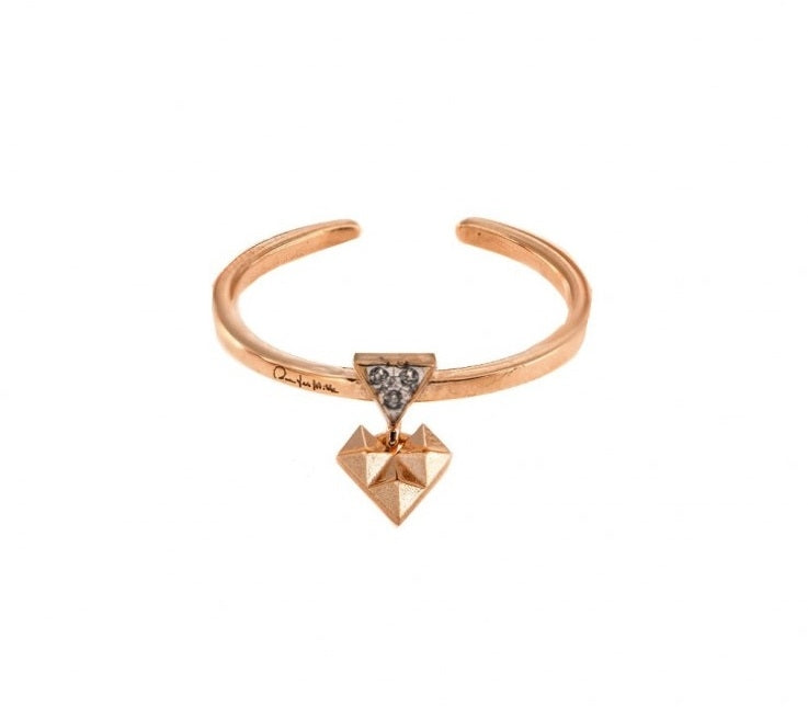 Radiant Rose Gold Crystal Cuff Bracelet