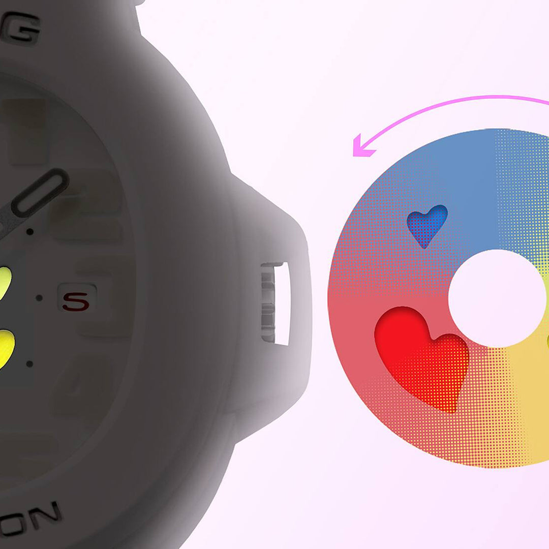 Playful Hearts Multifunction Resin Timepiece