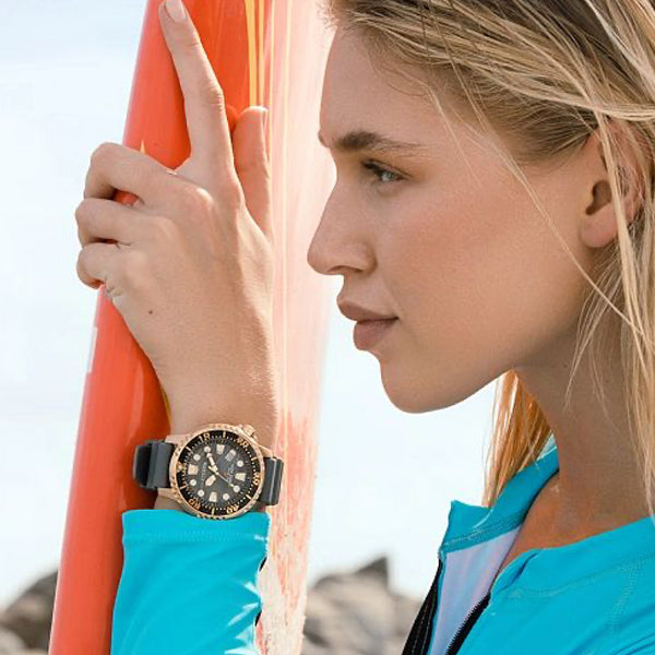 Rose Gold-Tone Diver's Precision with Bold Accents