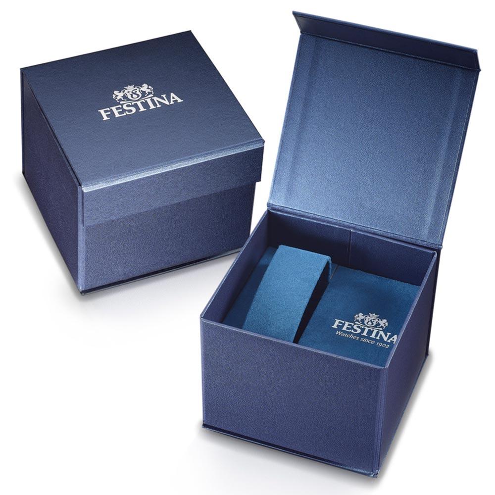 Festina Chronograph Watch in Silver & Black