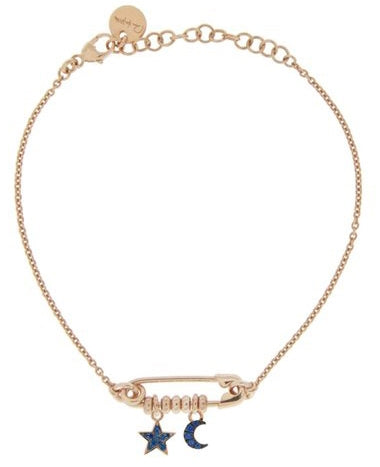 Rose Gold Charm Bracelet with Enamel Accents