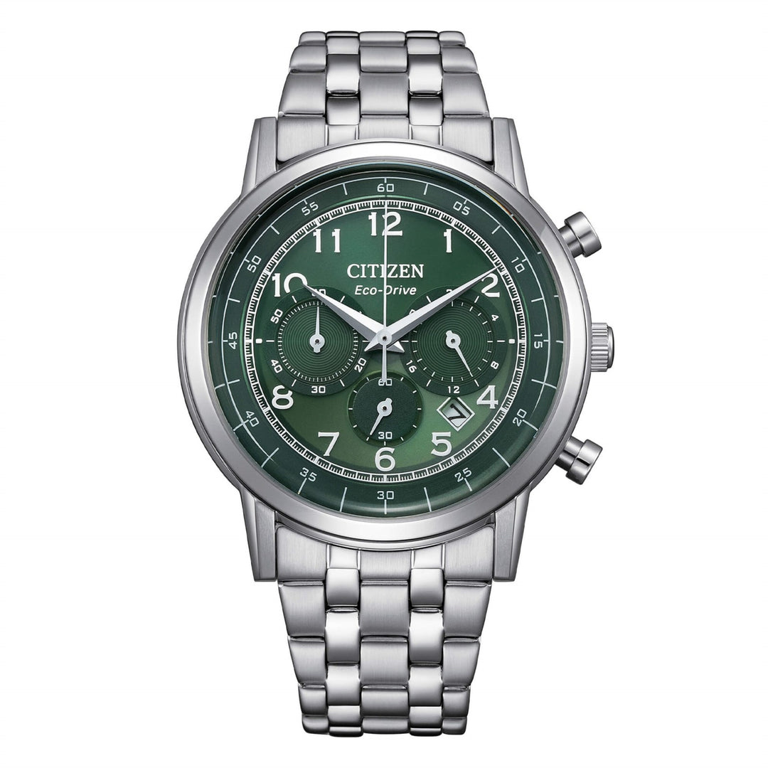 Timeless Precision in Stainless Steel and Green